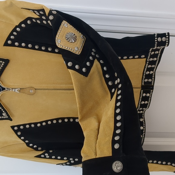 Yellow and Black studded Cripple Creek Jacket - Picture 5 of 7